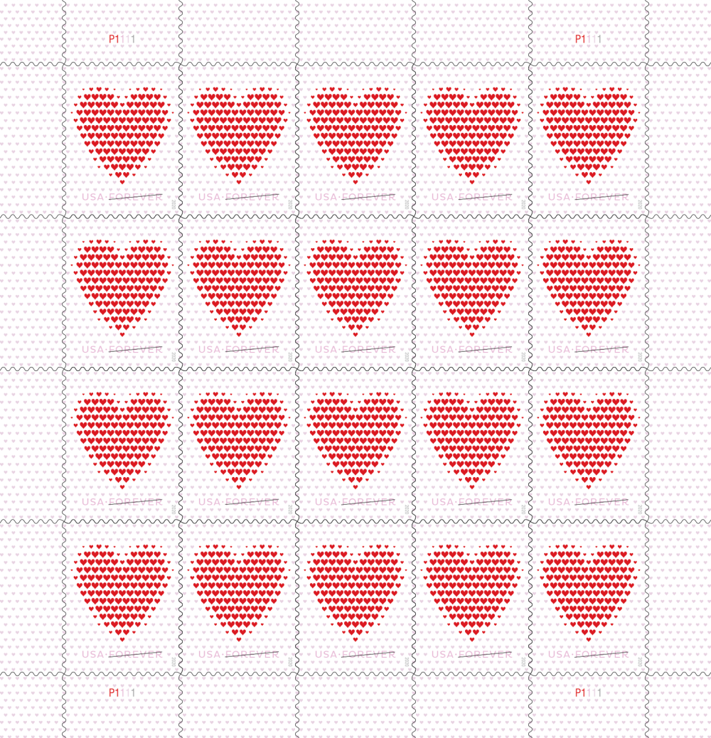 Made of Hearts 2020 Forever First Class Postage Stamps